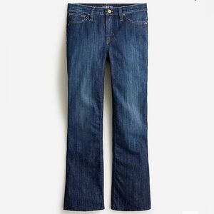 NWT J Crew 9" demi-boot crop jean in Dark Worn wash